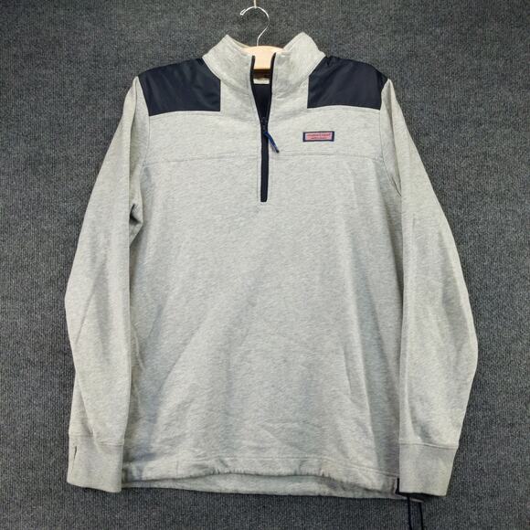 Vineyard Vines Martha's Vineyard Mens 1/4 Zip Sweatshirt Size M Gray - Picture 2 of 11